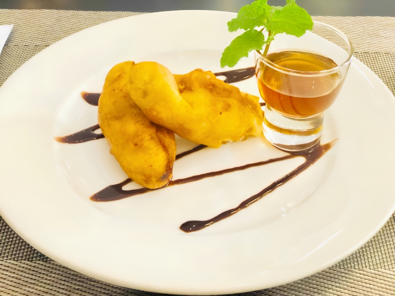 Chuối chiên sốt mật ong